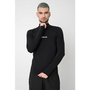 Bluza cu fermoar si decupaj pentru deget - pentru fitness - Negru imagine