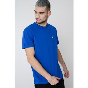 Tricou regular fit de bumbac cu logo discret - Albastru ultramarin imagine