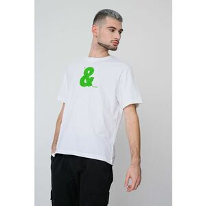 Tricou relaxed fit cu imprimeu - Alb/Verde imagine