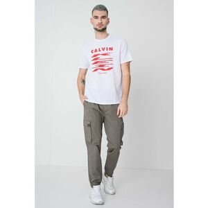 Tricou de bumbac cu logo - Alb imagine