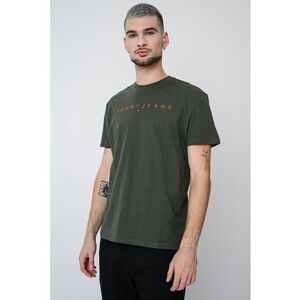 Tricou din bumbac cu logo brodat - Verde imagine