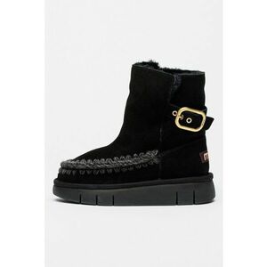 Ghete flatform de piele intoarsa Bounce - Negru/Gri imagine