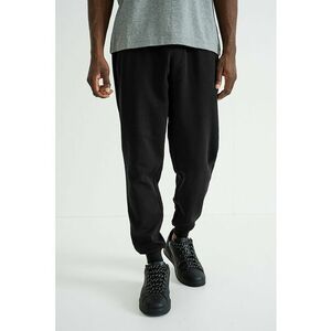 Pantaloni uni de trening din amestec de bumbac - Negru imagine