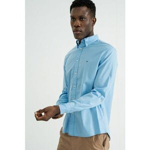 Camasa oxford din amestec de bumbac - Albastru pastel imagine