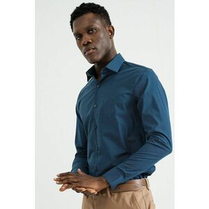 Camasa uni slim fit - Albastru inchis imagine