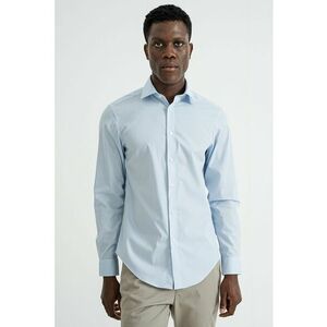 Camasa regular fit din amestec de bumbac - Albastru pastel imagine