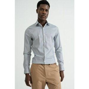 Camasa slim fit cu mansete cu nasturi - Alb/Negru imagine