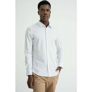 Camasa uni slim fit - Alb optic imagine
