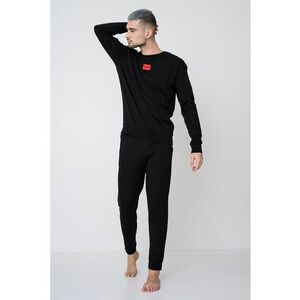 Pijama din amestec de bumbac cu logo - Negru imagine