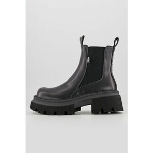 Ghete Chelsea de piele ecologica Mave - Negru imagine