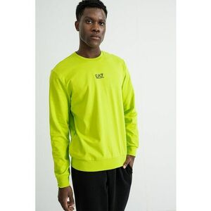 Bluza de trening cu detaliu logo si decolteu la baza gatului - Verde lime imagine