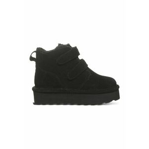 Ghete de piele intoarsa cu velcro Retro Larisa - Negru imagine