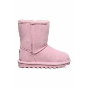 Ghete de piele intoarsa cu finisaj rezistent la apa Elle - Roz pastel imagine
