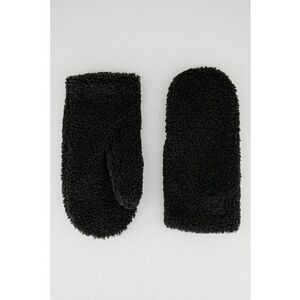Manusi de blana shearling sintetica - Negru imagine