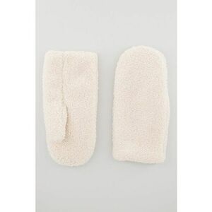 Manusi de blana shearling sintetica - Alb fildes imagine