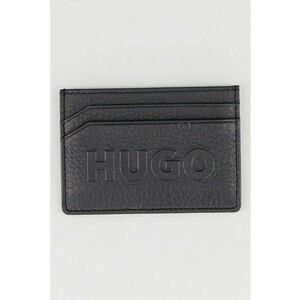 Portcart de piele cu logo - Negru imagine