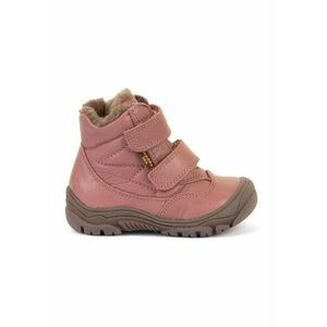 Botine din piele cu captuseala din lana - Roz imagine