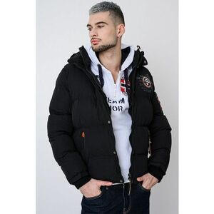 Geaca regular-fit cu logo Verana - Negru/Portocaliu imagine