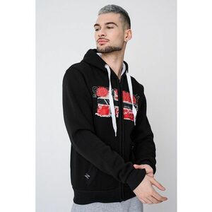 Hanorac din amestec de bumbac cu logo si fermoar Gayton - Rosu/Negru imagine