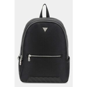 Rucsac de piele ecologica cu logo metalic - Negru imagine
