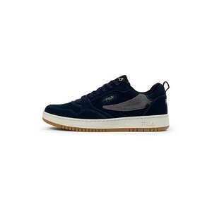 Pantofi sport low-cut din piele intoarsa - Gri deschis/Albastru inchis imagine