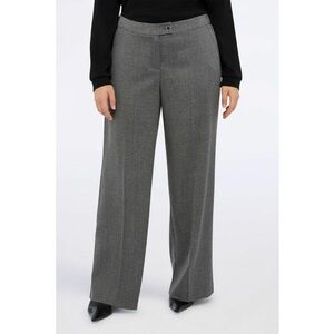 Pantaloni cu croiala ampla si talie elastica - Gri melange imagine