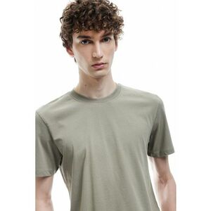 Tricou slim fit de bumbac - Kaki imagine
