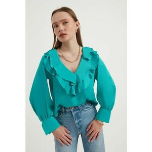 Bluza in V cu volane imagine