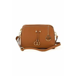 Geanta crossbody de piele cu trei compartimente Certosa - Maro scortisoara imagine