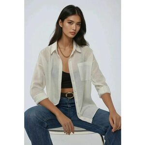 Camasa dama poliester - regular fit - alb imagine