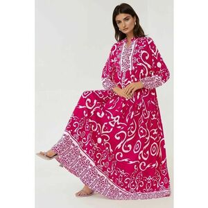 Rochie maxi - roz - viscoza imagine
