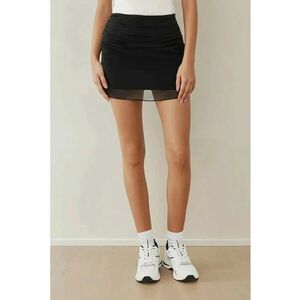 Fusta mini dama - bumbac - negru imagine