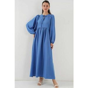 Rochie maxi lejera dama - HiCCUP - poliester/elastan - albastru indigo imagine