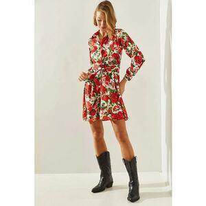 Rochie mini - HiCCUP - imprimeu floral - curea - multicolor - viscoza imagine