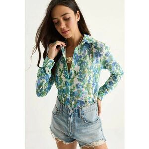 Camasa dama - imprimeu floral - multicolor - bumbac imagine