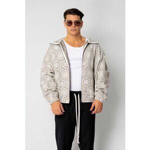 Hanorac cu fermoar si gluga Oversized 18921 - Bej imagine