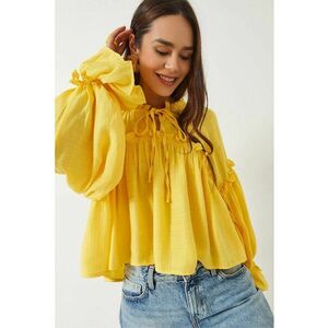 Bluza dama - HiCCUP - Tul - Galben imagine