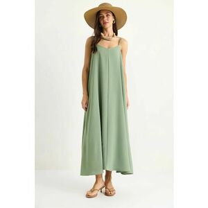 Rochie maxi dama - HiCCUP - poliester/bumbac - verde imagine