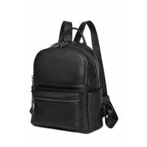 Rucsac din piele cu buzunare exterioare Merlin - Negru imagine