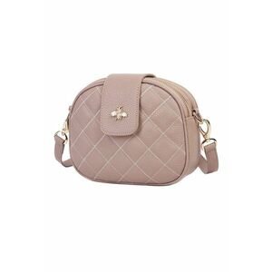 Geanta crossbody mica din piele Combe - Roz prafuit imagine