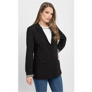 Sacou pentru dama cu nasturi JB-Kadia - cu buzunare cu clapa - negru - Negru imagine