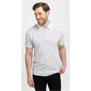 Tricou polo O-Will pentru barbati - cu dungi - alb imagine