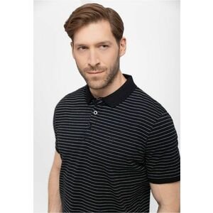 Tricou polo O-Will pentru barbati - cu dungi bleumarin imagine