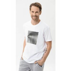 Tricou alb pentru barbati T-Vibes - Comfort Fit - Alb imagine