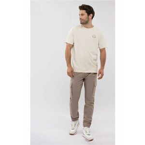 Tricou T-Eld pentru barbati - crem - logo pe spate - Crem imagine