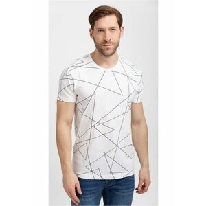 Tricou T-Cause pentru barbati - alb cu imprimeu - Alb imagine