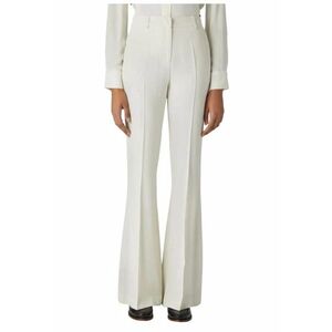 Pantaloni dama - Lana/Viscoza - Ecru - imagine