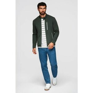 Jacheta cu fermoar si model uni - Verde sparanghel imagine