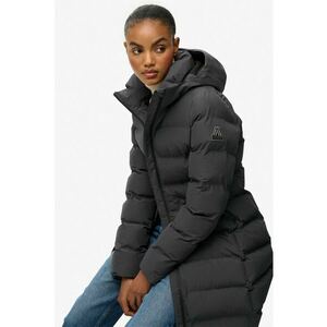 Geaca lunga matlasata City - Gri inchis imagine