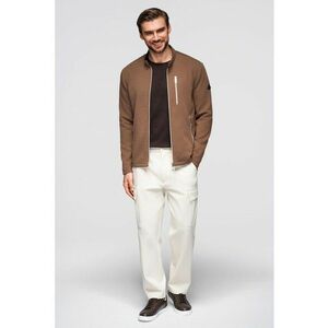 Jacheta cu fermoar si model uni - Maro taupe imagine